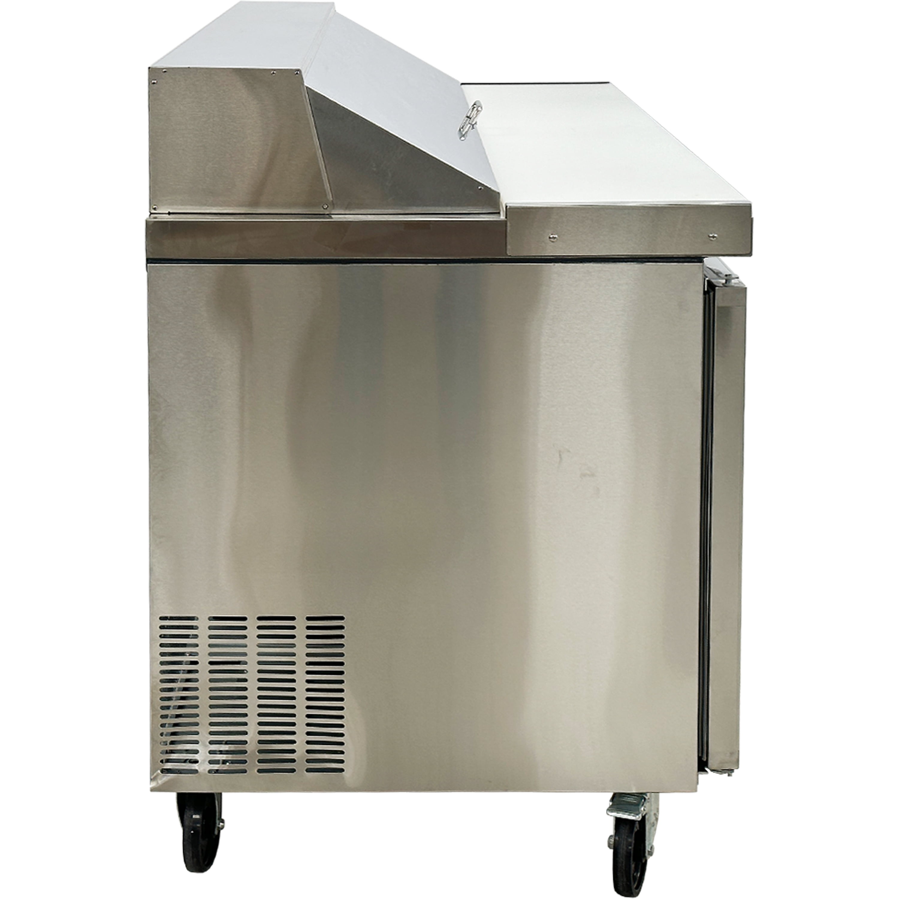 60" Sandwich Prep Table Refrigerator – 2-Door Commercial Stainless Steel with 16 GN Pans, Digital Temperature Control, R290 Refrigerant, 18 Cu.Ft. Lockable Casters