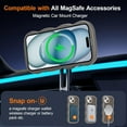 thumbnail image 2 of Funda magnética para iPhone 16 Plus, compatible con MagSafe, diseño de marco ondulado transparente 2025, funda protectora de borde suave, bonita, transparente, mate, a prueba de golpes, 2 of 6