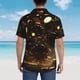 thumbnail image 4 of Balery Classical Golden Casino Camisas hawaianas de manga corta para hombre, camisas playeras de corte holgado, camisas de vacaciones con botones,Medium, 4 of 7