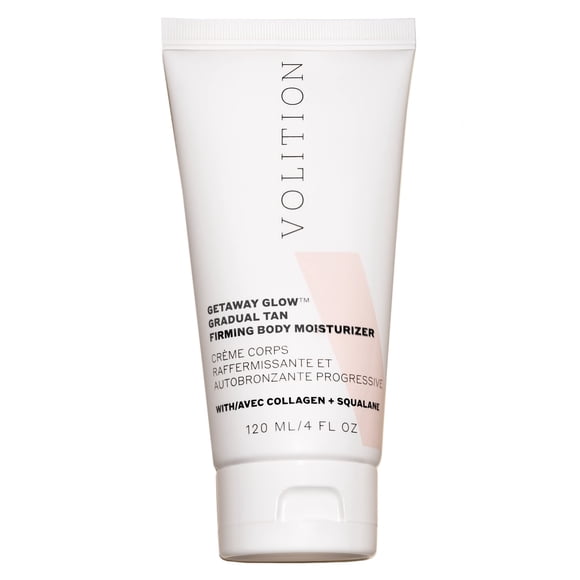 Volition Beauty Getaway Glow Gradual Tan Firming Body Moisturizer with Vegan Collagen + Squalane | Skin Smoothing Cream, Stretchmark Treatment & Sunl