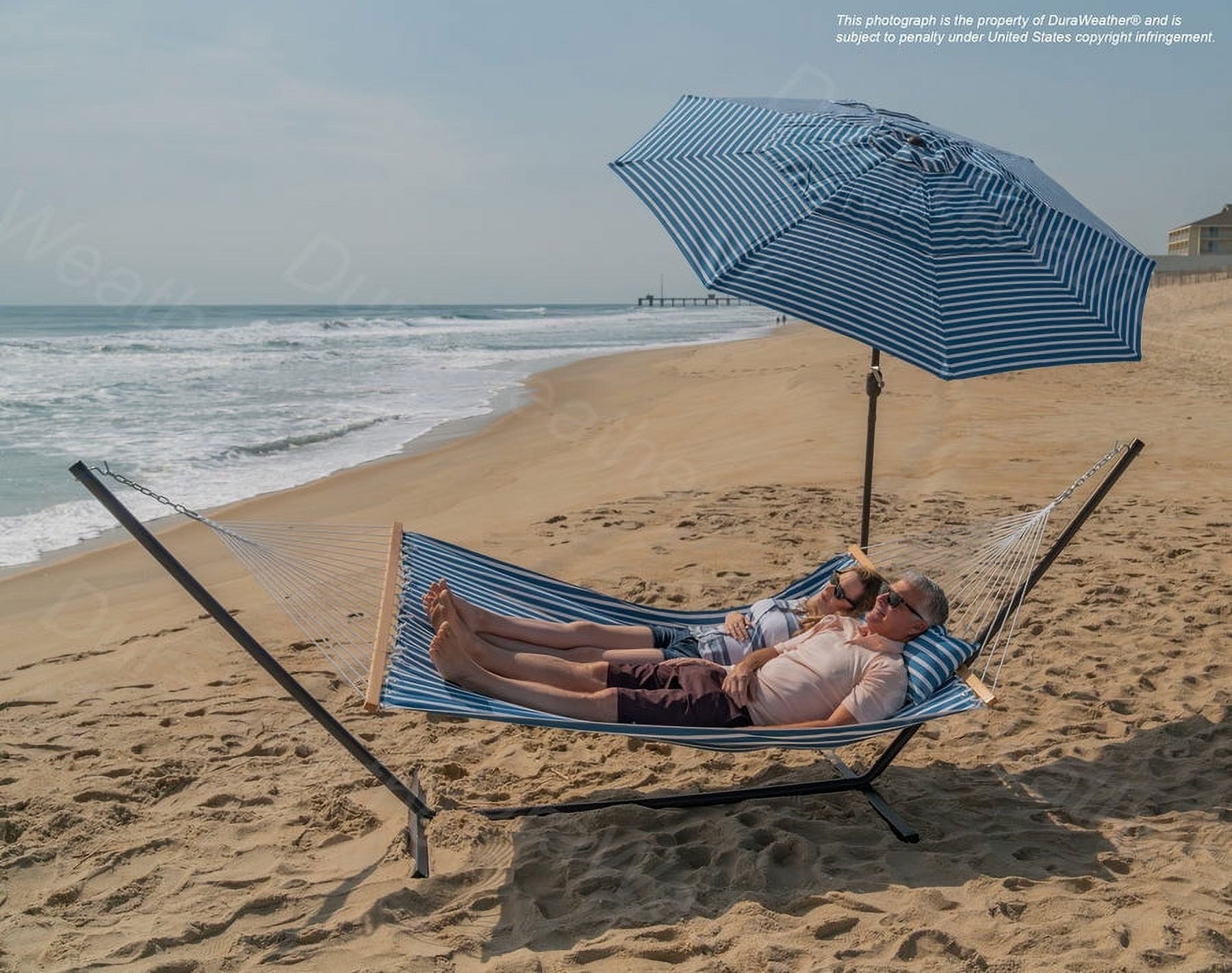 Sunbrella® Original Deluxe Size Hammock With 12'ft Stand