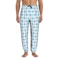 thumbnail image 2 of Sweatpants for Men - Blue and White Squares Adjustable Elastic Band Mens Joggers With Pockets, Athletic Workout Gym Casual Track Pants for Men, 2 of 7