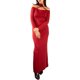 thumbnail image 2 of Jess por Meiko Vestido de Mujer de Manga Larga Off Shoulder con Adorno de Flores Bodycon Maxi Vestido XL Burdeos, 2 of 7