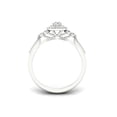 thumbnail image 3 of 1/3Ct TDW Diamond 10k White Gold Halo Vintage Style Engagement Ring (I-J, I2), 3 of 4
