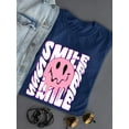 thumbnail image 3 of Smile Slogan. Shaped T-Shirt Women -Image by Shutterstock, Female 3X-Large, 3 of 4
