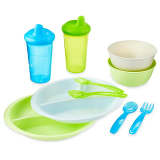 BrushinBella Baby Feeding Supplies - Complete Baby Feeding Set with Baby Plate, Baby Spoons First Stage, Silicone Bib and Snack Cup