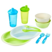 Parent's Choice Tableware Giftset, 4+ Months, 10 Pack, Blue & Green