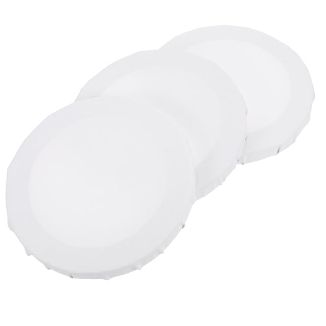 OULII Durable White Linen DIY Panels for Drawing Use Suitable for Oils Acrylics Tempera 3pcs Round