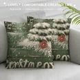 thumbnail image 3 of Qinduosi Hello Decorative Throw Pillow Covers Set of , Pine Leaves Green Buffalo Plaid Cushion Case Decor, Get Cozy Farmhouse Christmas Holiday Home Decor PC, 3 of 5