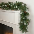 thumbnail image 2 of 9' x 10" Pre-lit Snow Valley Pine Artificial Christmas Garland Clear Lights, 2 of 6