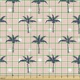 thumbnail image 2 of Ambesonne Exotic Fabric by the Yard Upholstery, Hawaiian Palm Trees Dots, 5 Yards, Blush Dark Slate Blue, 2 of 5