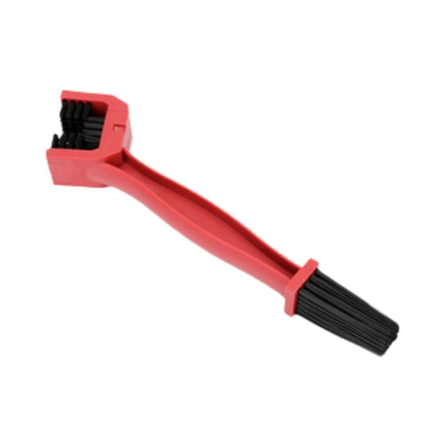 Cepillo limpiador de cadena de bicicleta, cepillo universal resistente para bielas de motocicleta Rojo