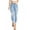 Ripped Light Denim, variant on Wax Jean Womens Juniors High Rise Distressed Ankle Skinny Jeans (Ripped Light Denim, 5)
