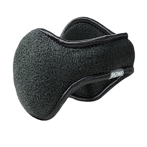 180s Degrees By 180s Mens Black Fleece Ear Warmers