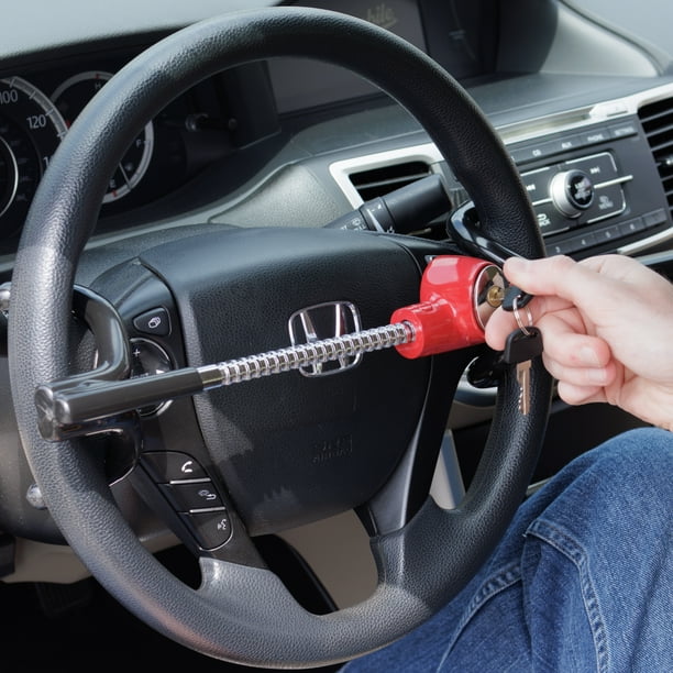 Hyper Tough Universal Steering Wheel Lock Anti-Theft Car, Truck