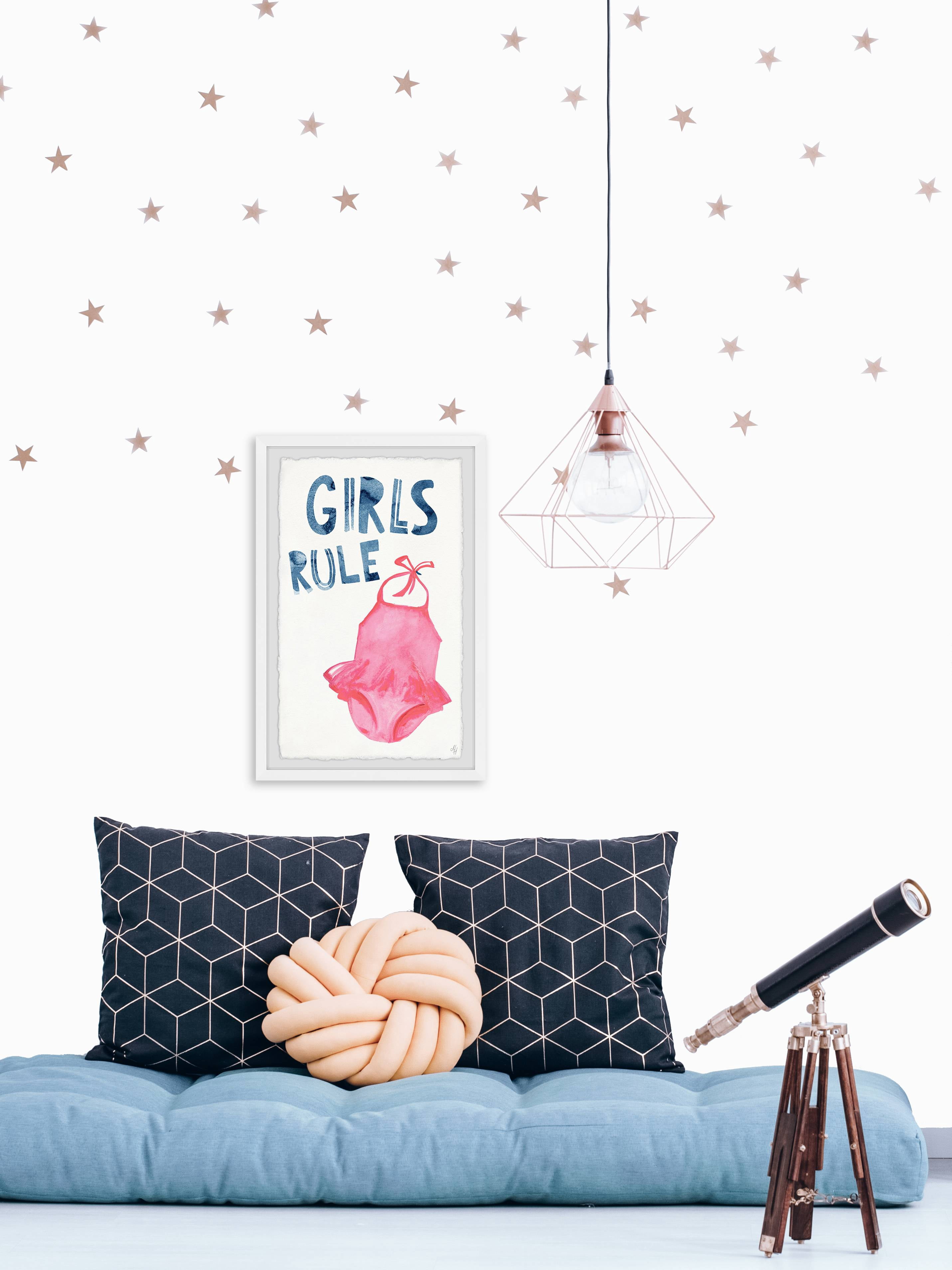 Marmont Hill Girls Rule Swimsuit Framed Wall Art