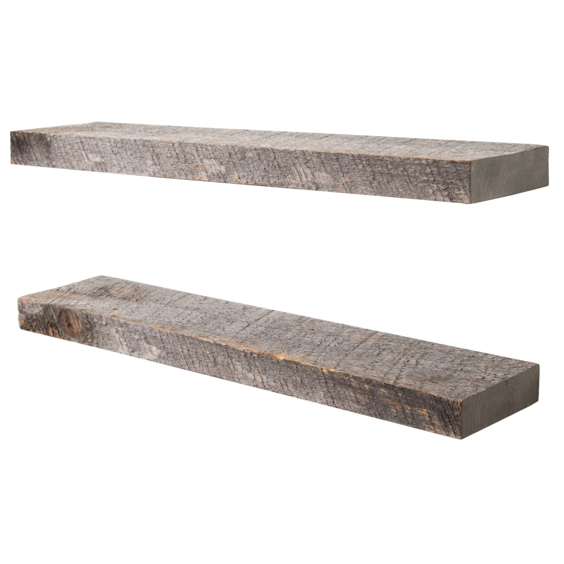 Imperative Décor Rustic Wooden Floating Wall Shelves (Set of 2