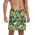 thumbnail image 2 of Fotbe Football Doodle Pajama Shorts for Men, Men's Pajama Bottoms, Sleepwear,Short Pajama Pants-Medium, 2 of 9
