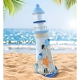 thumbnail image 3 of COTA Global Light Blue Stripes Lighthouse Decor - Handmade and Crafted Wooden Lighthouse Decoration with Starfish, Decorative Beach Style Tabletop Centerpiece – 11.5 Inch, 3 of 5