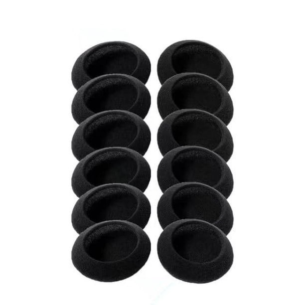 30 almohadillas redondas de esponja para auriculares, suaves, de repuesto, compatibles con Logitech H330, H340, H600 y H111.