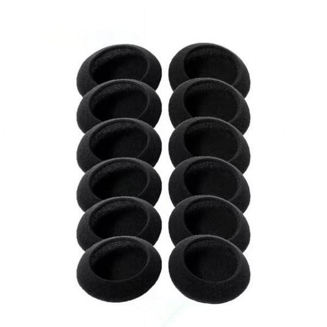 30 almohadillas redondas de esponja para auriculares, suaves, de repuesto, compatibles con Logitech H330, H340, H600 y H111.