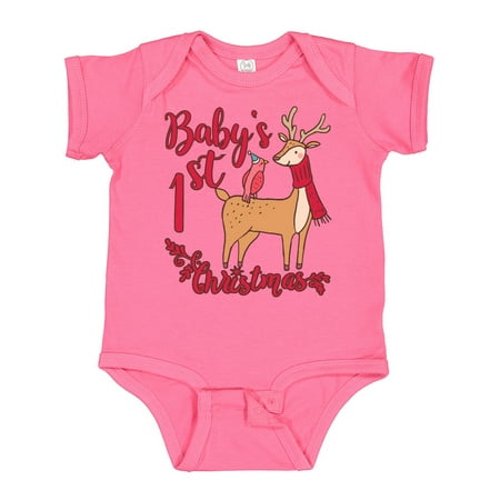 

Inktastic Baby s First Christmas Gift Baby Boy or Baby Girl Bodysuit
