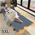 thumbnail image 3 of Slsy Set of 2 XXL Folding Bed with 3.3 Inch 2 Sided Mattress & Carry Bag for Adults & Kids, Oversized XXL Camping Cot, Sleeping Cot, Folding Guest Bed, Heavy Duty Supports 900 Lbs, 3 of 12