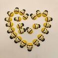thumbnail image 3 of Miniature Wooden Bee Ornaments 24 Pack for Moss Micro Landscape Fairy Garden Craft Scrapbooking Plant Accessories Small Garden Decor Yellow, 3 of 8