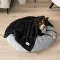 thumbnail image 4 of PetAmi Fluffy Waterproof Dog Blanket For Small Medium Dogs, Soft Warm Pet Sherpa Throw Pee Proof Couch Cover, Reversible Cat Puppy Bed Blanket Sofa Protector, Plush Washable Pad (Black, 24x32), 4 of 10