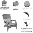 thumbnail image 6 of Outdoor Wicker Chair With Seat And Back Cushions Wide Armrest Rattan Upholstered Armchair For Bedroom Swimming Pool Courtyard, 6 of 9