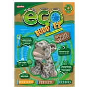 EcoBuddiez - Snow Leopard from Deluxebase. Medium 8 inch Soft Plush Toy made from Recycled Plastic Bottles. Eco-Friendly Cuddly Gift for Kids and Cute Animal Soft Toy for Toddlers.
