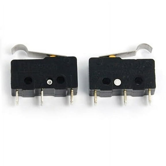 Hinge R Lever Actuator Black NO NC Micro Switch 2 Pcs