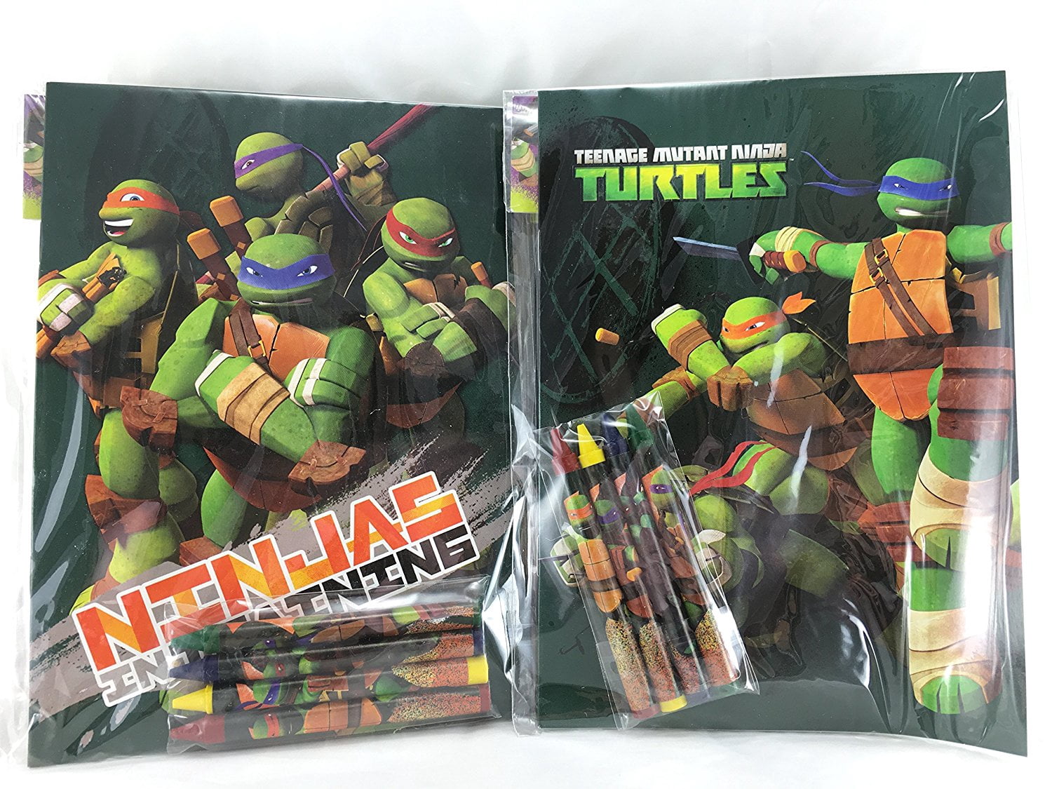 Party Favors Ninja Turtles Coloring Book & Crayon Set 12 Pack ( Assorted Style)