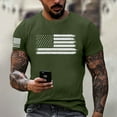 thumbnail image 2 of Yiaimeir Men's Fashion Casual Short Sleeve Round Neck Independence Day Flag T-Shirt Top Streetwear,Size M-3XL, 2 of 5