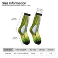 thumbnail image 2 of Lukts golf ball perched on a tee Pattern Womens Crew Soft Moisture-wicking Socks,Moisture Control Crew Socks,Mid Calf Socks, 2 of 6