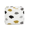 thumbnail image 6 of Pouf 23" Luxury Oversized Bean Bag Cube Ottoman Cumulus Cream White, 6 of 7