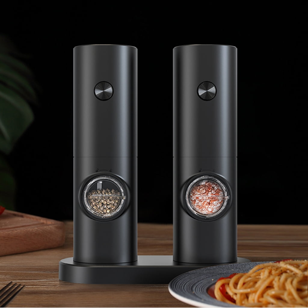 2Pcs/set Electric Salt and Pepper Grinder Battery-Powered Automatic Operation