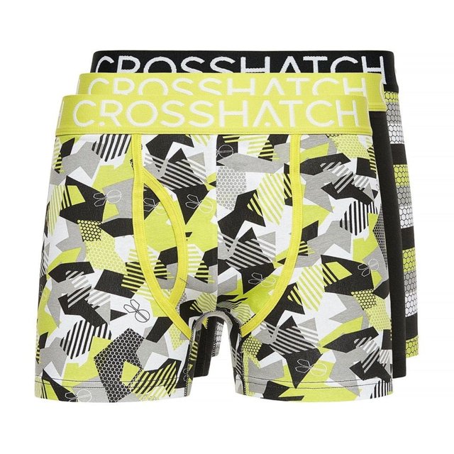 Crosshatch Boxeurs pour Hommes Crystaline (Lot de 3)