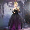 thumbnail image 2 of Zwiiyzr Toddler Baby Girls Halloween Tulle Dress Princess with Accessories Mesh Performance Dress for Girls Halloween Party Dress Up Black, 2 of 9