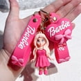 thumbnail image 2 of Llaveros de Barbie de dibujos animados para mujer, lindo rosa, amor, corazón, muñeca, figura, bolso, colgante, accesorios para llaves de coche, joyería, juguete, regalos, 2 of 4