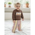 thumbnail image 5 of BemeyourBBs Boy 2-piece Outfit Long Sleeve Embroidery Sweatshirt Plaid with Pants, 5 of 9