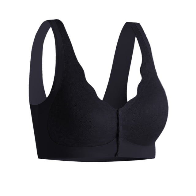 Ladies Front Buckle Gathered Large Size Lace Seamless Beautiful Back No Ring Seamless Bra