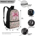 thumbnail image 4 of Bulopur Pink Camo Bow Kids Backpack Set 5 Pcs Minimalist Western Girls School Bag with Lunch Bag, Pencil Case, Water Bottle Cover and Wrist Strap for Country Girly Preteen Girls 7-12, 4 of 8