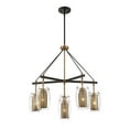 thumbnail image 2 of Savoy House 1-9060-6-95  Dunbar 6-Light Chandelier in Warm Brass w/ Bronze accents, 2 of 5