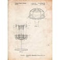 thumbnail image 2 of Borders, Cole 12x14 Gold Ornate Wood Framed with Double Matting Museum Art Print Titled - PP782-Vintage Parchment Disc Golf Basket Patent Poster, 2 of 4