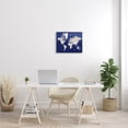 thumbnail image 2 of Stupell Industries Traditional World Map Neutral Tone Continents On Blue, 16 x 20, Designed by BlursByAI, 2 of 5