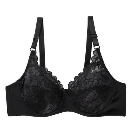 

LAST CLANCE SALE! Women s Plus Size Back Appeal Minimizer Underwire Bra Black 38/85E