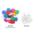 thumbnail image 3 of Pet ID Tags, Metal Engraving Tags, Heart-Shape Dog ID Tag, 10 Color Blank Tags with Key Rings, 20 Pack, 3 of 6