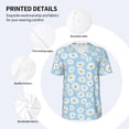 thumbnail image 3 of KLL Floral Daisy for Men's Baseball Shirts,Short Sleeve Casual Shirts Button Down Shirt for Men Beach Summer Wedding Shirt-XX-Large, 3 of 7