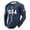 A1-Navy634, variant on XIAONU Flag Letter Print Long Sleeve T-Shirt for Men Crew Neck Sports Casual Tees Tops